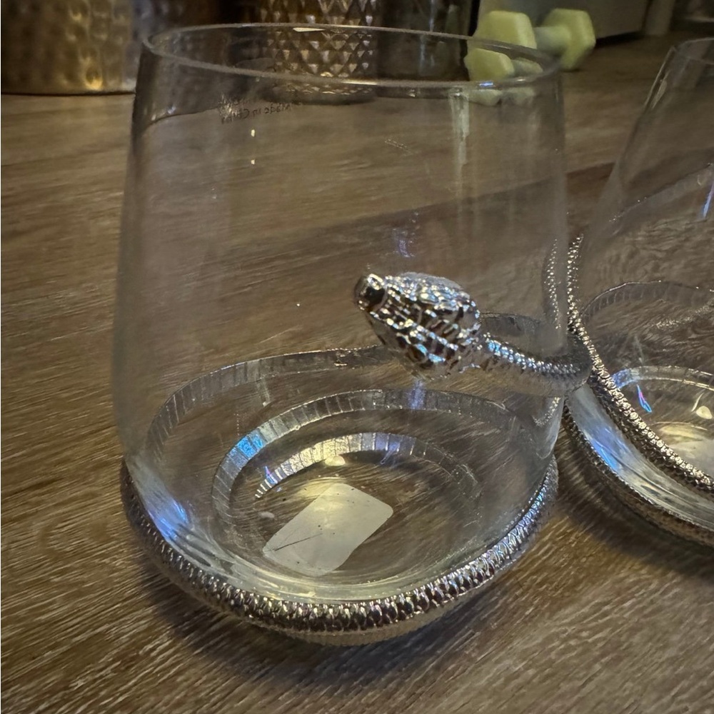 Halloween snake wine glasses